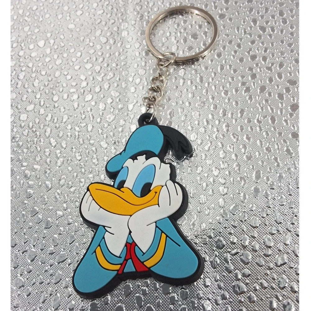 Disney Donald Duck Rubber Keychain Fob Charms | Set of‎ 2